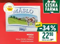 Billa Česká farma máslo nabídka