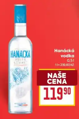Billa Hanacka vodka nabídka