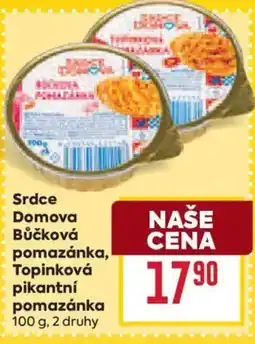 Billa Srdce Bůčková pomazánka, Topinková pikantní pomazánka nabídka