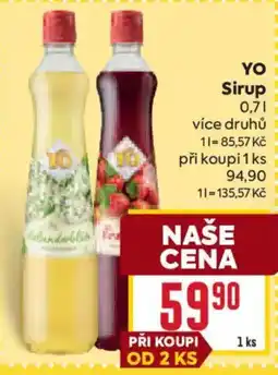 Billa Yo sirup nabídka