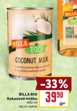 Billa Billa bio kokosové mléko nabídka