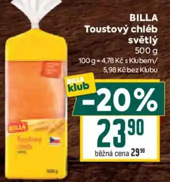 Billa Billa toustový chléb světlý nabídka