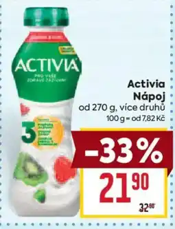 Billa Activia Nápoj nabídka