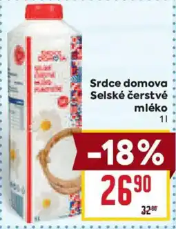 Billa Srdce domova Selské čerstvé mléko nabídka