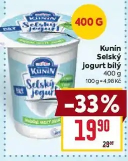 Billa Kunín Selský jogurt bílý nabídka