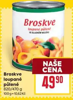 Billa Broskve loupané půlené nabídka