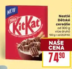 Billa Nestlé Dětské cereálie nabídka