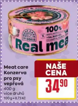 Billa Meat care konzerva pro psy vepřová nabídka