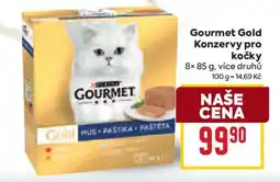 Billa Gourmet Gold konzervy pro kočky nabídka