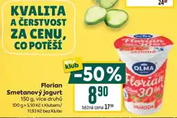 Billa Olma Florian smetanový jogurt nabídka