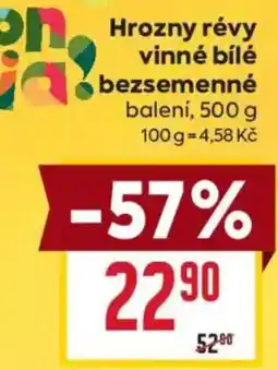 Billa Hrozny révy vinné bílé bezsemenné nabídka