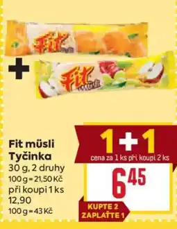 Billa Fit müsli Tyčinka nabídka