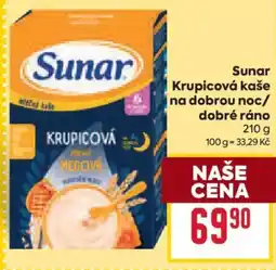Billa Sunar krupicová kaše na dobrou noc/dobré ráno medová nabídka