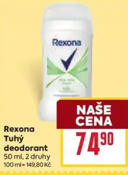 Billa Rexona tuhý deodorant nabídka