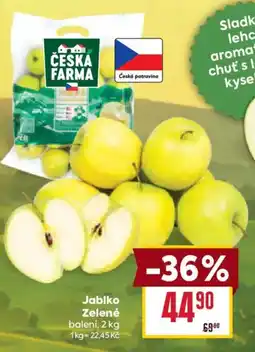 Billa Česká farma jablko zelené nabídka