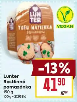 Billa Lunter rostlinná pomazánka nabídka