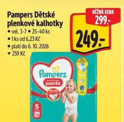 Albert Pampers Dětské plenkové kalhotky vel. 3-7, 25-40 ks nabídka