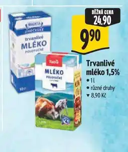 Albert Trvanlivé mléko 1,5% nabídka