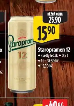 Albert Staropramen 12 světlý ležák nabídka