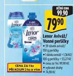 Albert Lenor Aviváž/ Vonné perličky 59 dávek aviváž/ 150 g perličky nabídka