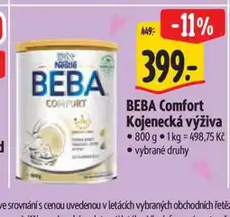 Albert BEBA Comfort Kojenecká výživa nabídka