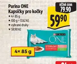 Albert Purina ONE Kapsičky pro kočky 4× nabídka
