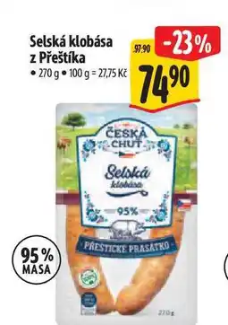 Albert Selská klobása z Přeštíka nabídka