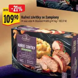 Albert Kuřecí závitky se žampiony Sous vide nabídka