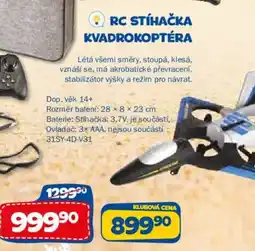 Sparkys RC Stíhačka kvadrokoptéra nabídka