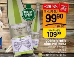Flop DOBRÝ VÝBĚR VÍNO PRÉMIUM vybrané druhy nabídka