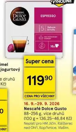 Tesco Nescafé Dolce Gusto, 88-256 g, více druhů nabídka