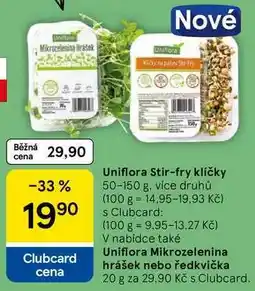 Tesco Uniflora Stir-fry klíčky,, 50-150 g, více druhů nabídka