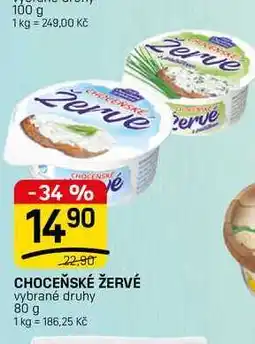 Flop CHOCEŇSKÉ ŽERVÉ vybrané druhy nabídka