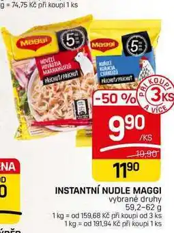 Flop INSTANTNÍ NUDLE MAGGI vybrané druhy nabídka