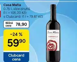 Tesco Casa Maña, 0.75 l, více druhů nabídka
