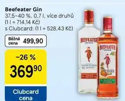 Tesco Beefeater Gin 37.5-40 % nabídka