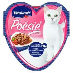 Tesco Vitakraft Poésie Sauce + treska s těstovinami v rajčatové omáčce 85g nabídka