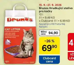 Tesco Brunos Hrudkující stelivo pro kočky nabídka