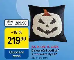 Tesco Dekorační polštář s motivem dýně, 40 x 40 cm nabídka