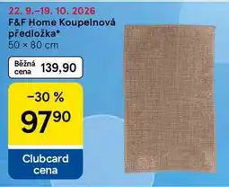 Tesco F&F Home Koupelnová předložka, 50 x 80 cm nabídka