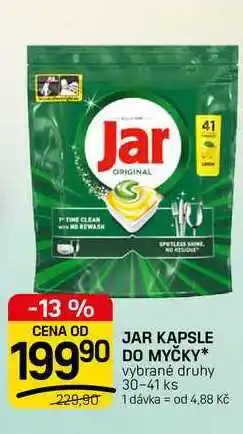 JAR KAPSLE DO MYČKY* vybrané druhy 30-41 ks
