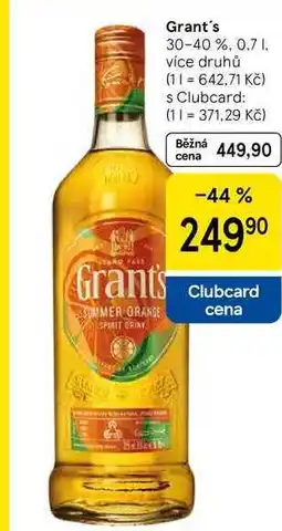 Tesco Grant's 30-40 % nabídka