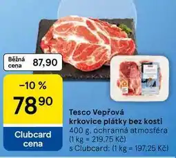 Tesco Tesco Vepřová krkovice plátky bez kosti, 400 g, ochranná atmosféra nabídka