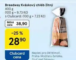 Tesco Breadway Kváskový chléb žitný nabídka