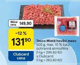Tesco Tesco Mleté hovězí maso nabídka