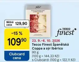 Tesco Tesco Finest Španělská Coppa a sýr Ibérico nabídka