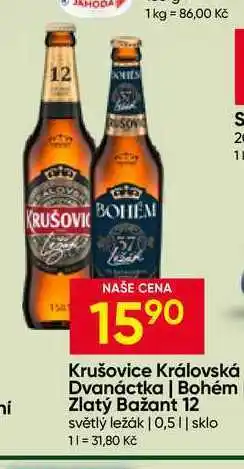 Hruška Krušovice Královská Dvanáctka 0,5l sklo nabídka