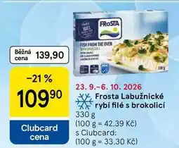 Tesco Frosta Labužnické rybí filé s brokolicí nabídka