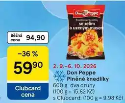 Tesco Don Peppe Plněné knedlíky nabídka