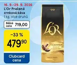 Tesco L'Or Pražená zrnková káva nabídka